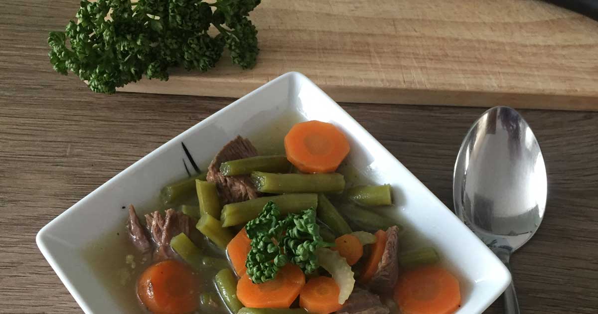 DiVeRa - Rezept Rindfleischsuppe mit grünen Bohnen I Für gesunde ...